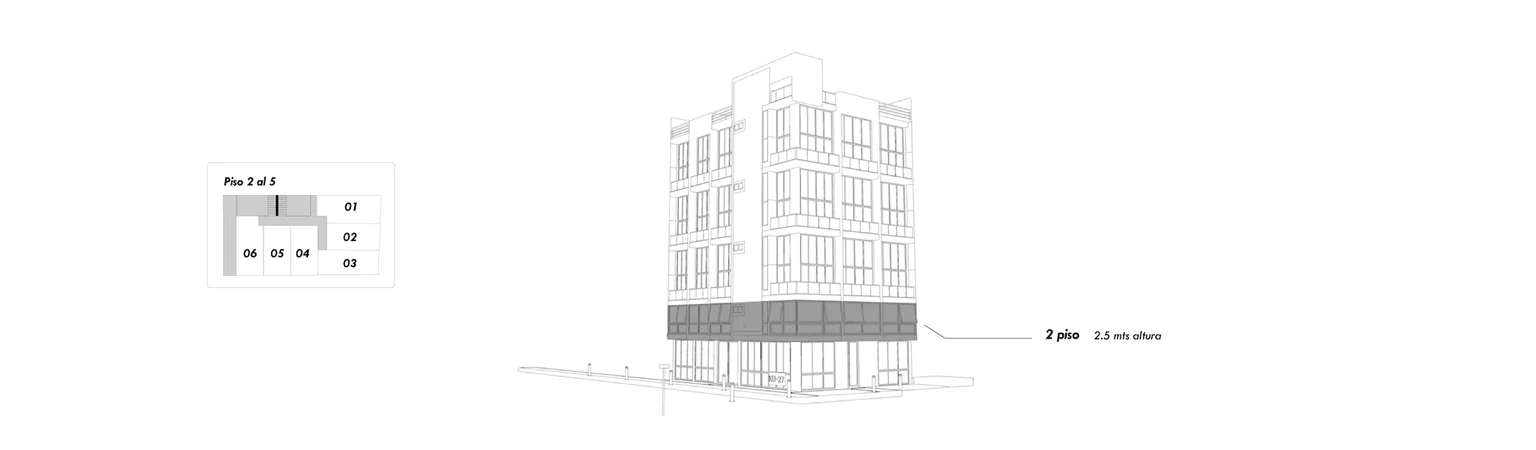 Plano arquitectónico segundo piso